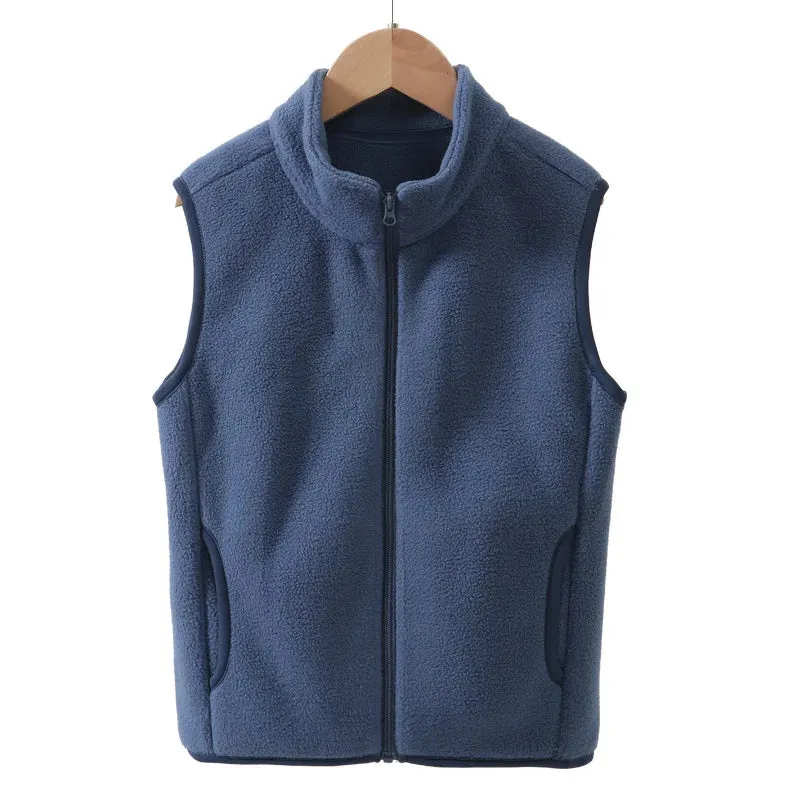 3-18 Years Boys Girls Children Outerwear Vest Fall Winter Thermal Boys Girls Sleeveless Polar Fleece Warm Thick Kids Vest