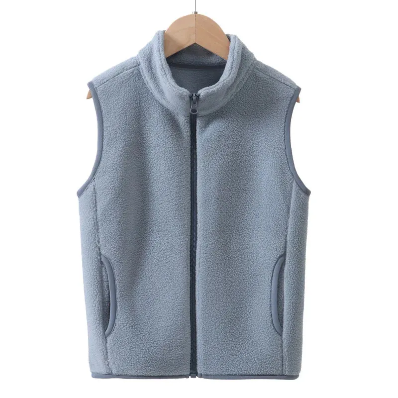 3-18 Years Boys Girls Children Outerwear Vest Fall Winter Thermal Boys Girls Sleeveless Polar Fleece Warm Thick Kids Vest