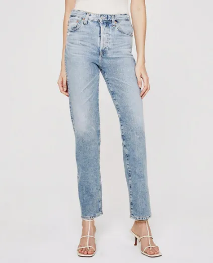 ALEXXIS STRAIGHT JEAN WITH FRAY BACK POCKET