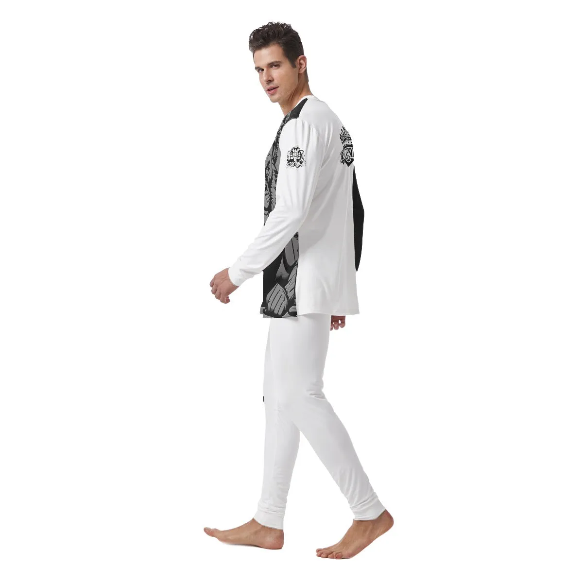 All-Over Print Men's Pajamas lion Podcaster