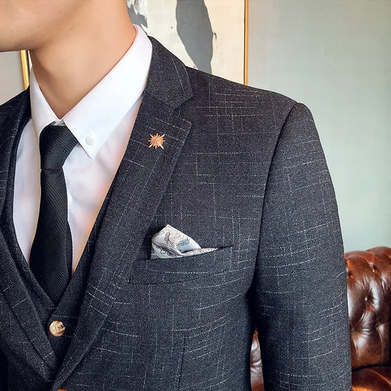 Angelo Ricci™ Exclusive Design Business Elegant 3 Piece Suit