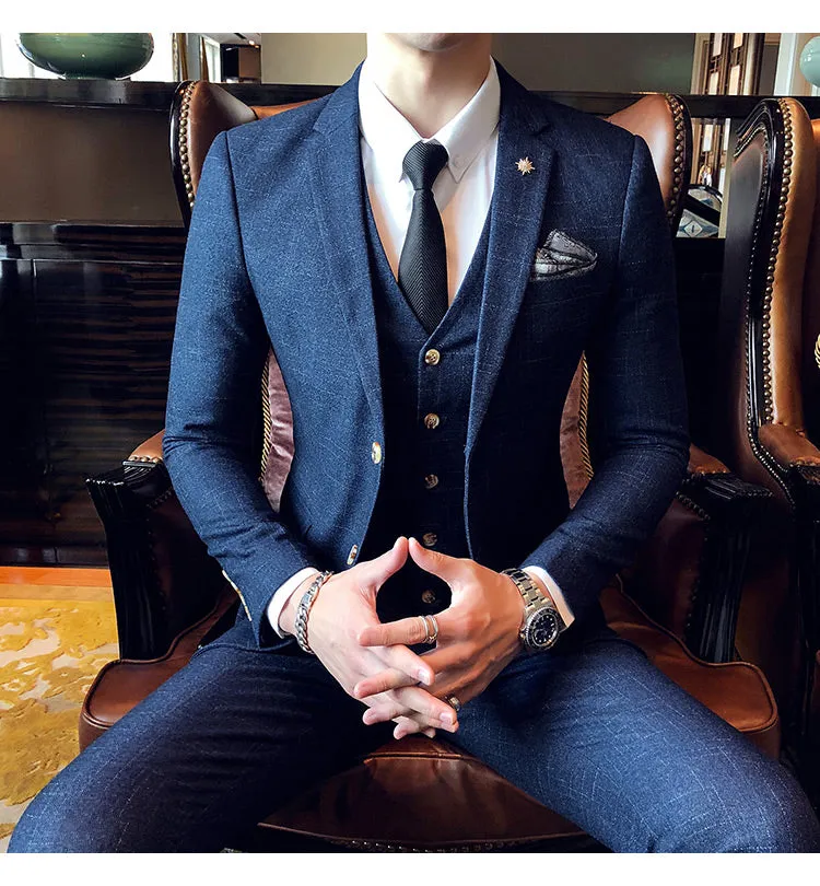Angelo Ricci™ Exclusive Design Business Elegant 3 Piece Suit