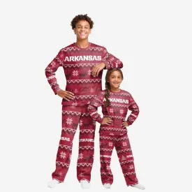 Arkansas Razorbacks Youth Ugly Pattern Family Holiday Pajamas