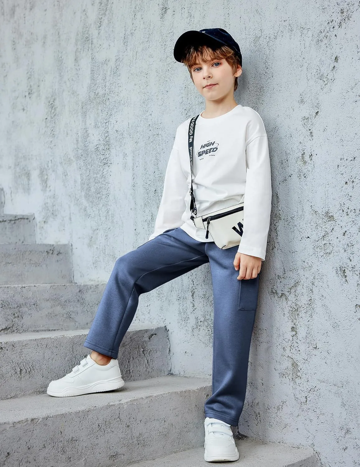 Arshiner Boys Cargo Pants Kids Elastic Waist Casual Athletic Jogger