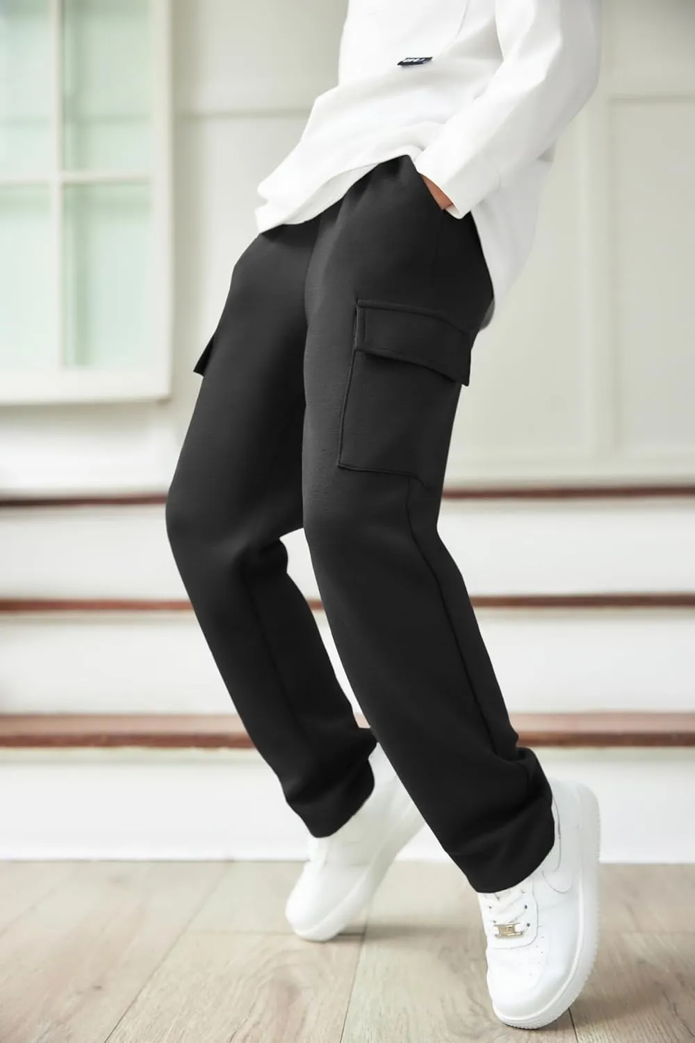 Arshiner Boys Cargo Pants Kids Elastic Waist Casual Athletic Jogger