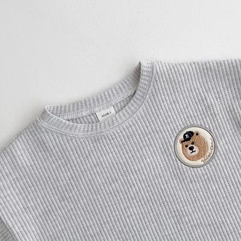 Baseball Bear Waffle Casual Set