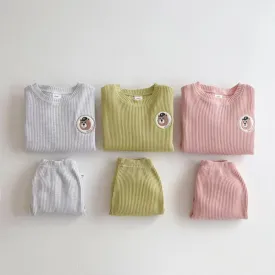 Baseball Bear Waffle Casual Set