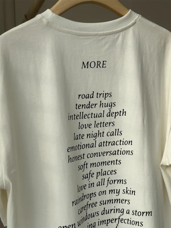 Bella Letter Print Loose Wide Round Neck Short Sleeve Couple T-Shirt