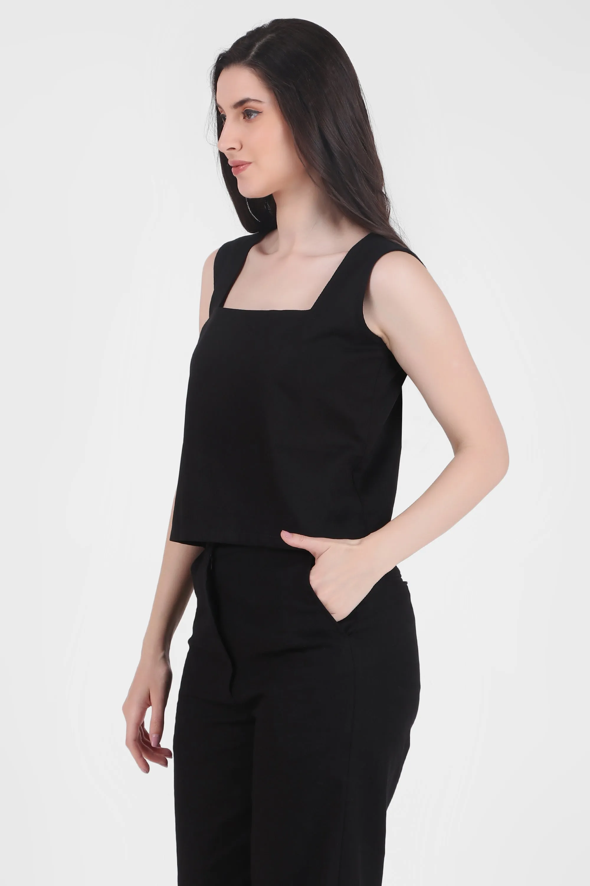 Black Bliss Linen Co-ord Set