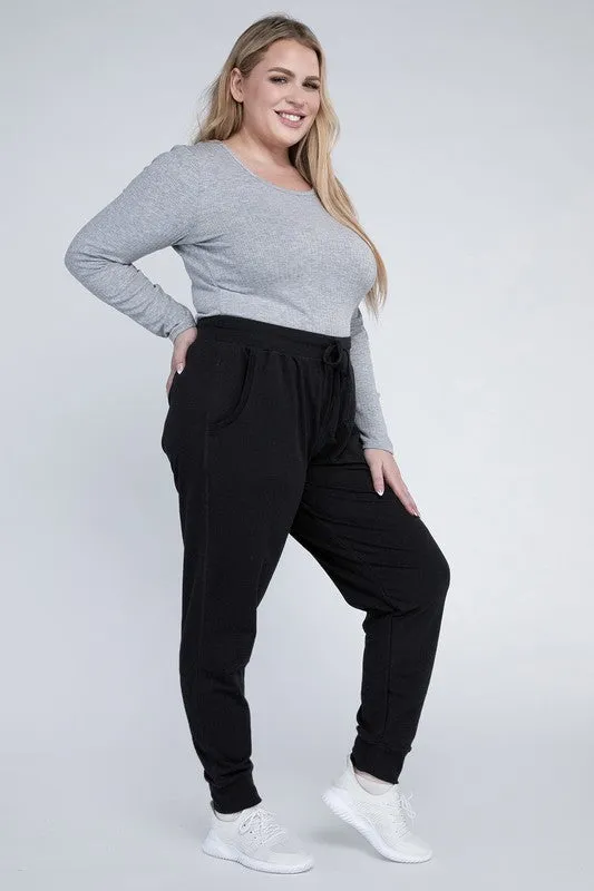 BLUE AGE Plus-Size Jogger Pants