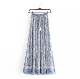 Blue Floral Skirt
