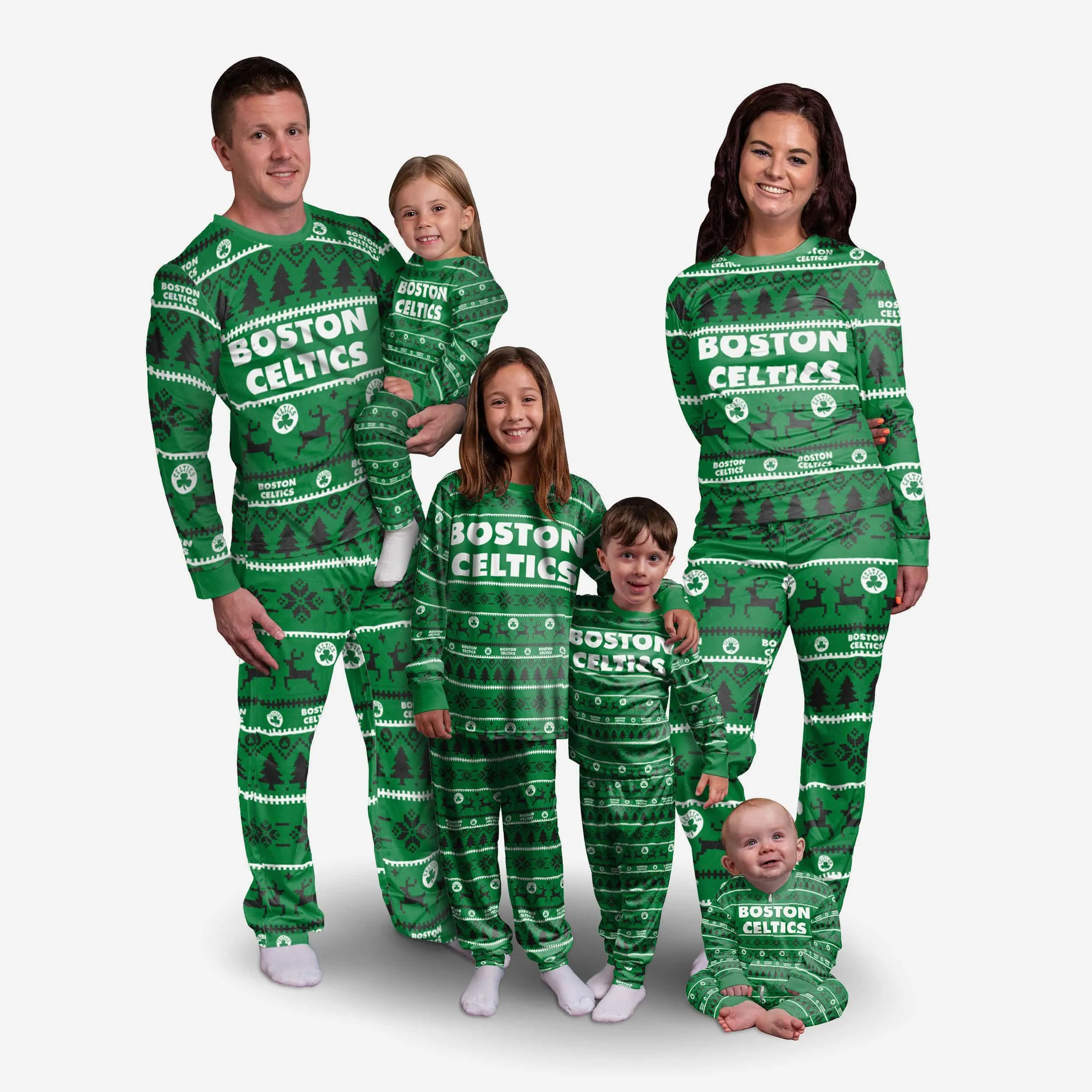 Boston Celtics Infant Family Holiday Pajamas