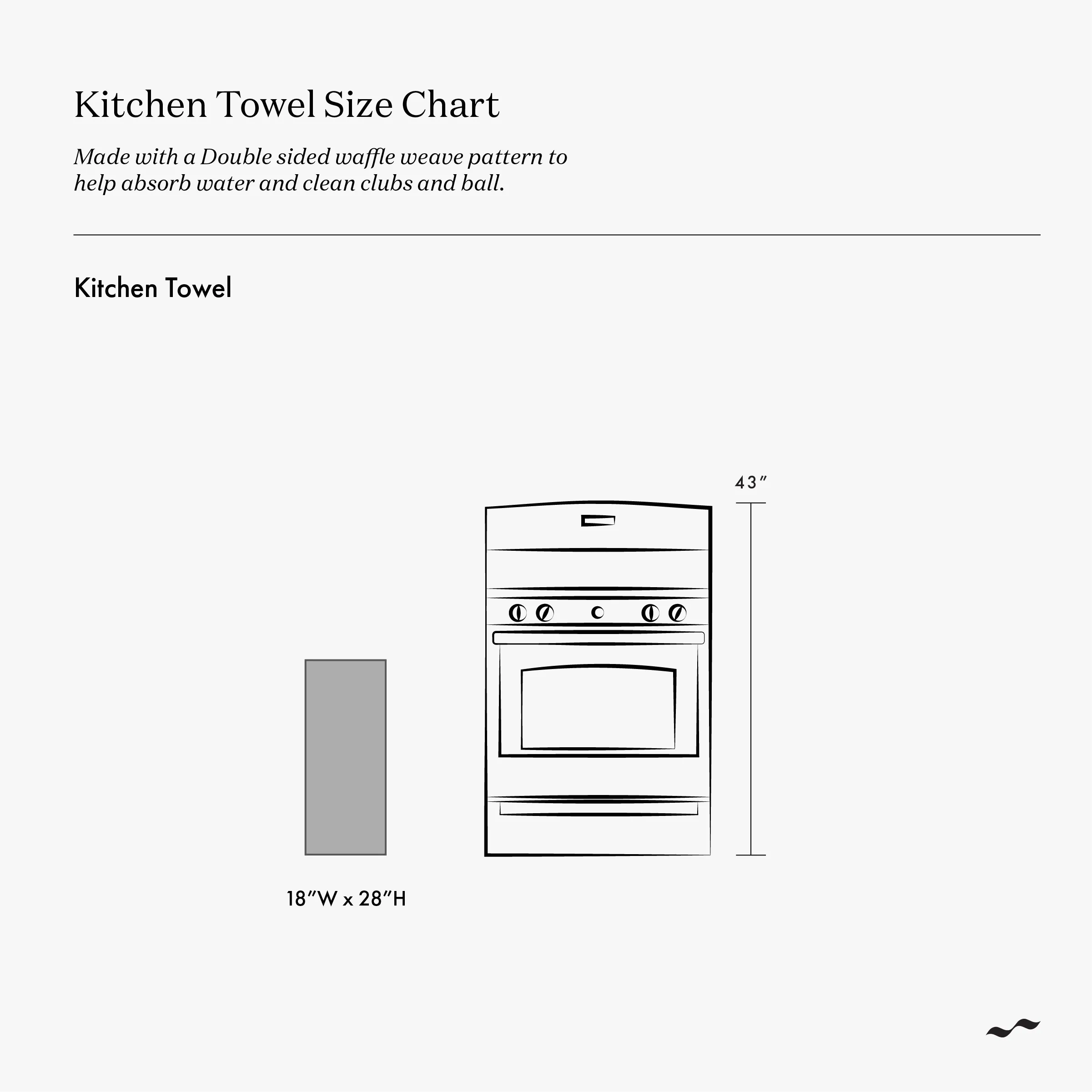 Botanical Waves Quick-Dry Kitchen Towel - Black