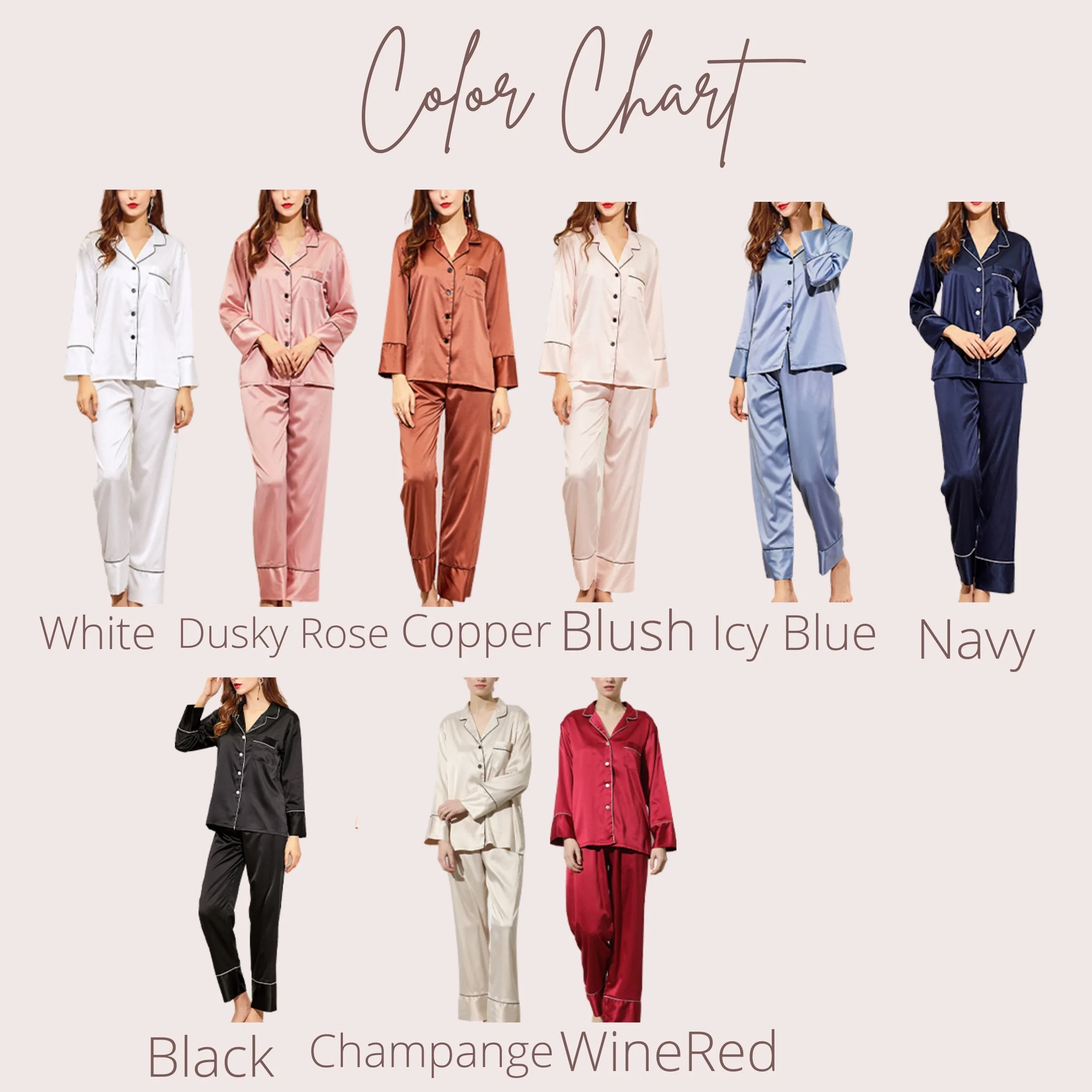 Bridesmaid Pajamas, Bridal Party Gift, Bridesmaid Gifts, Long Sleeve   Pant Set, Bachelorette Party,  Personalized Gift