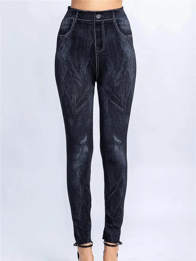 Butterfly Print High Waist Leggings