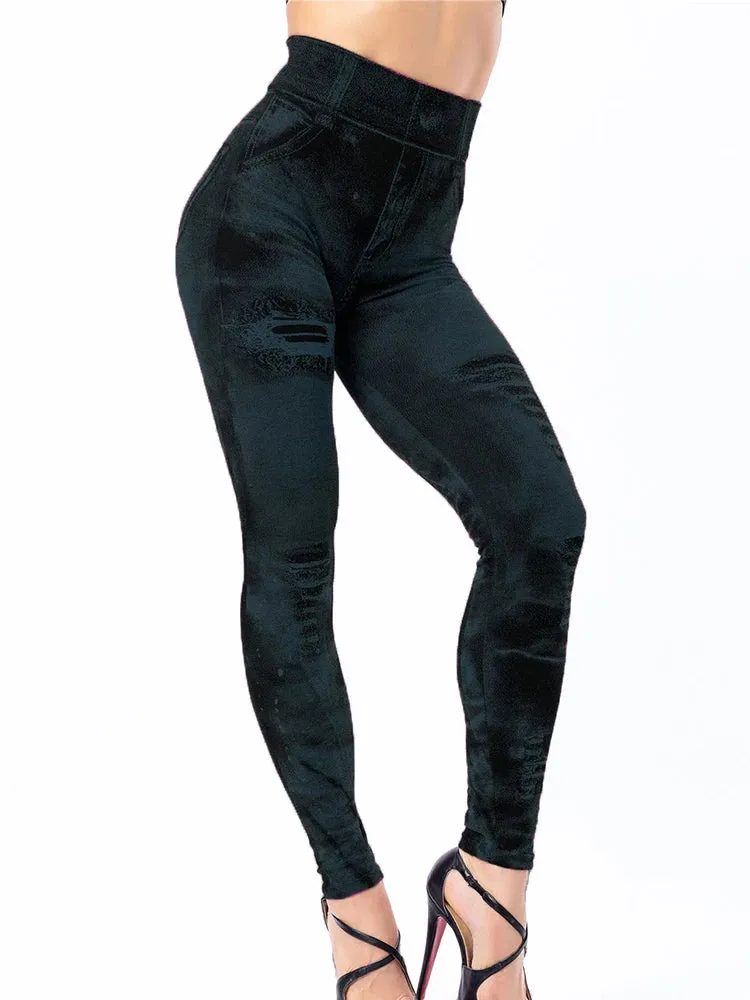 Butterfly Print High Waist Leggings