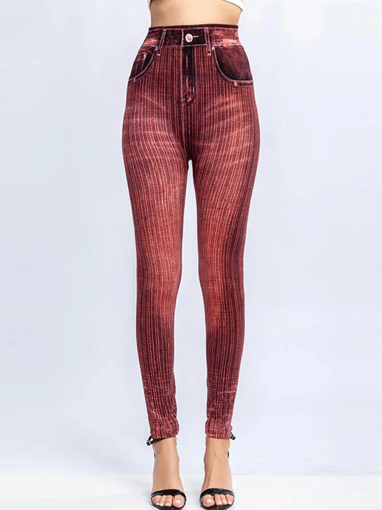Butterfly Print High Waist Leggings