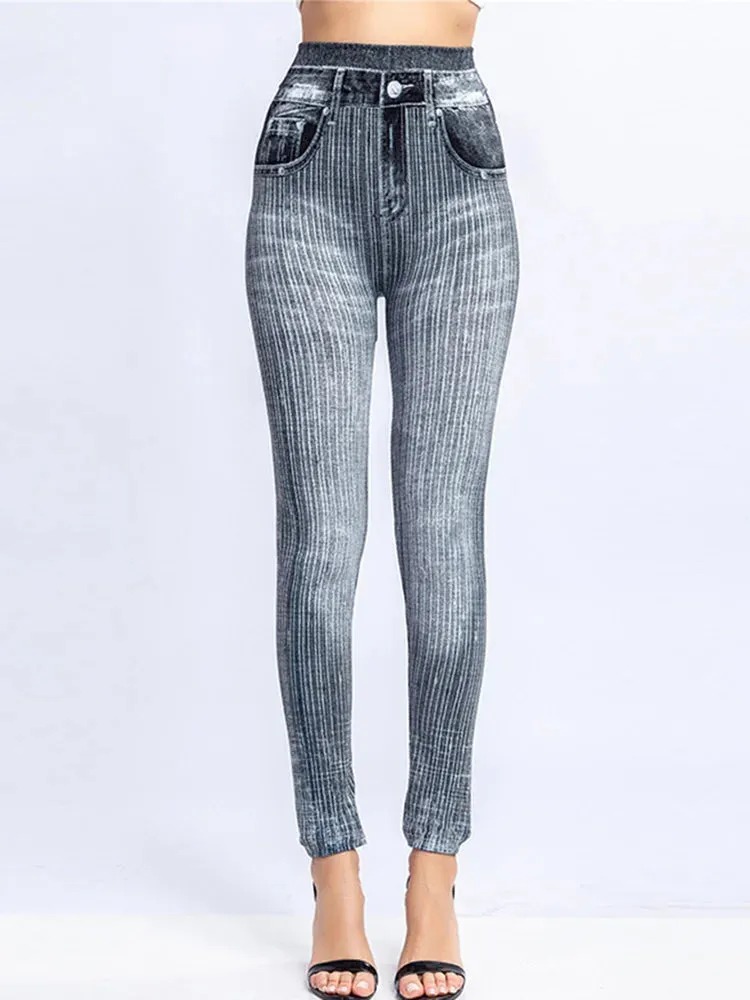 Butterfly Print High Waist Leggings