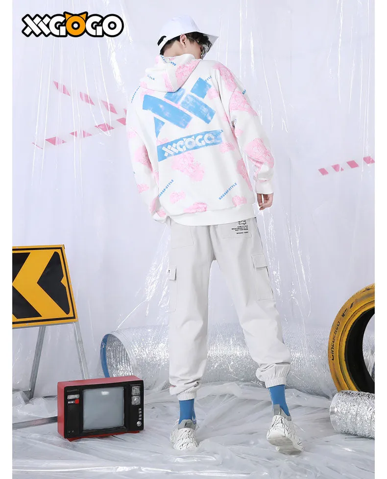 Casual Stripes Print Loose Jogger Pants