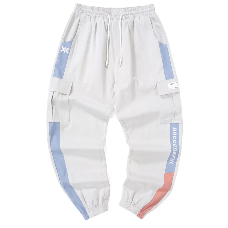 Casual Stripes Print Loose Jogger Pants