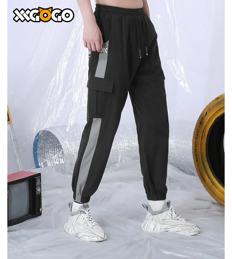 Casual Stripes Print Loose Jogger Pants