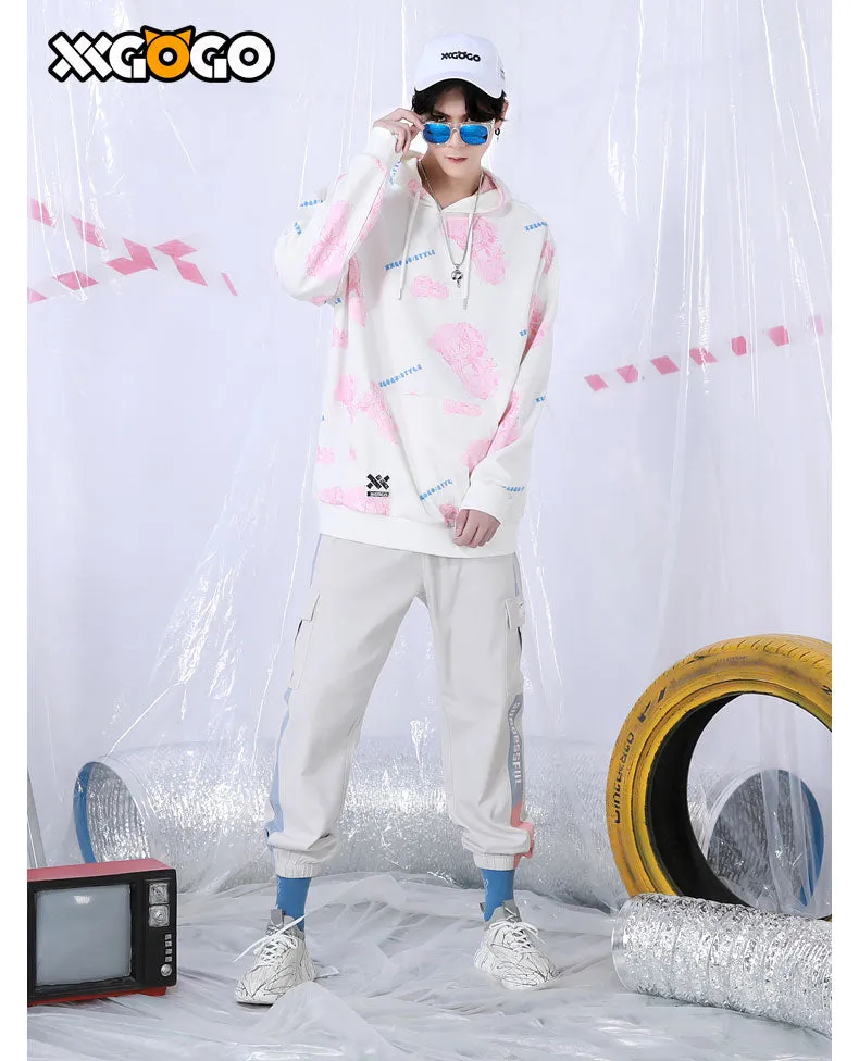 Casual Stripes Print Loose Jogger Pants