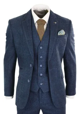Cavani Three-Piece - Carnegi Navy Tweed