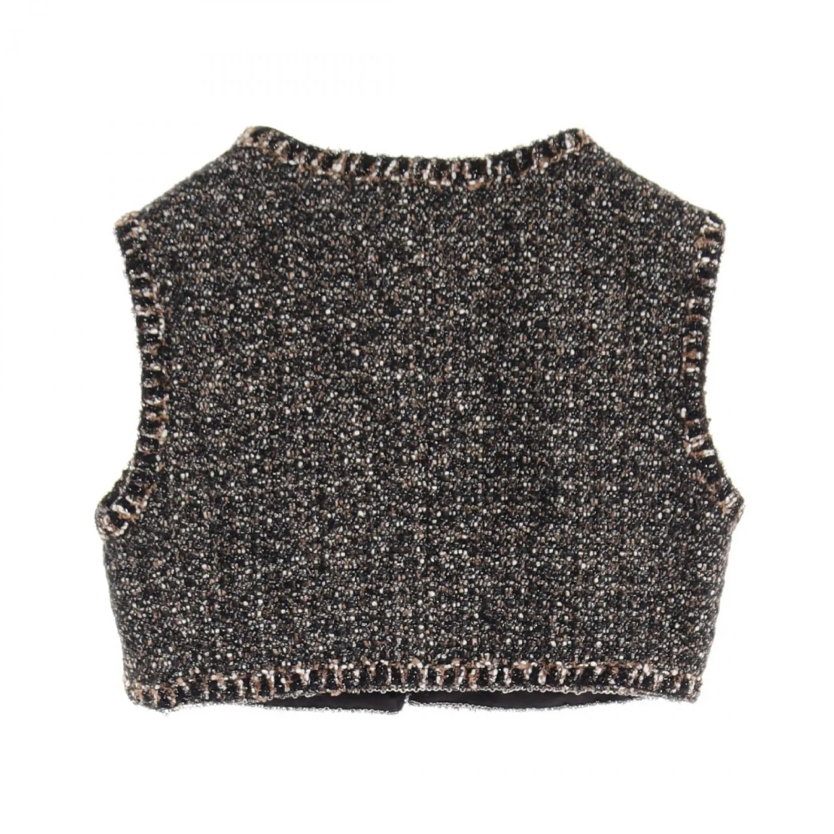 Chanel Fabric Vest Black Multicolor