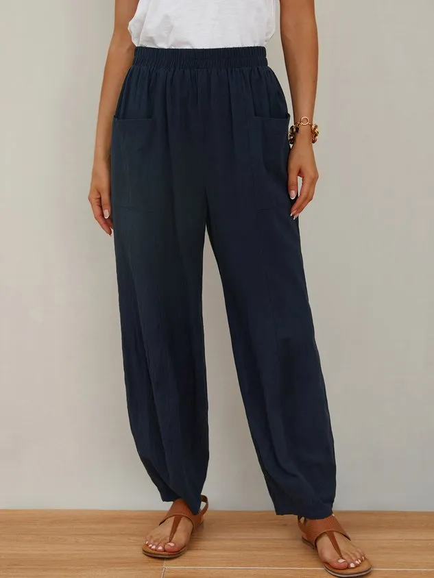Chicmy-Plain Casual Casual Pants