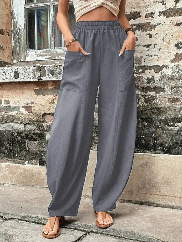 Chicmy-Plain Casual Casual Pants