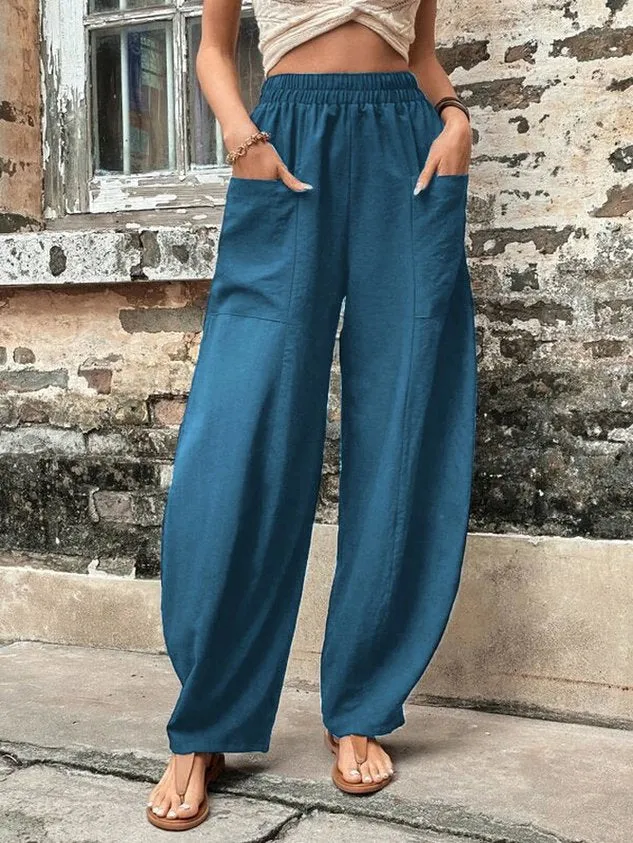 Chicmy-Plain Casual Casual Pants