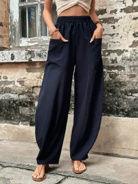 Chicmy-Plain Casual Casual Pants