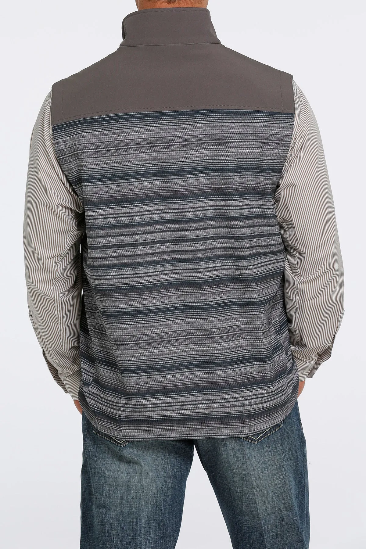 Cinch | Grey Striped Bonded Vest