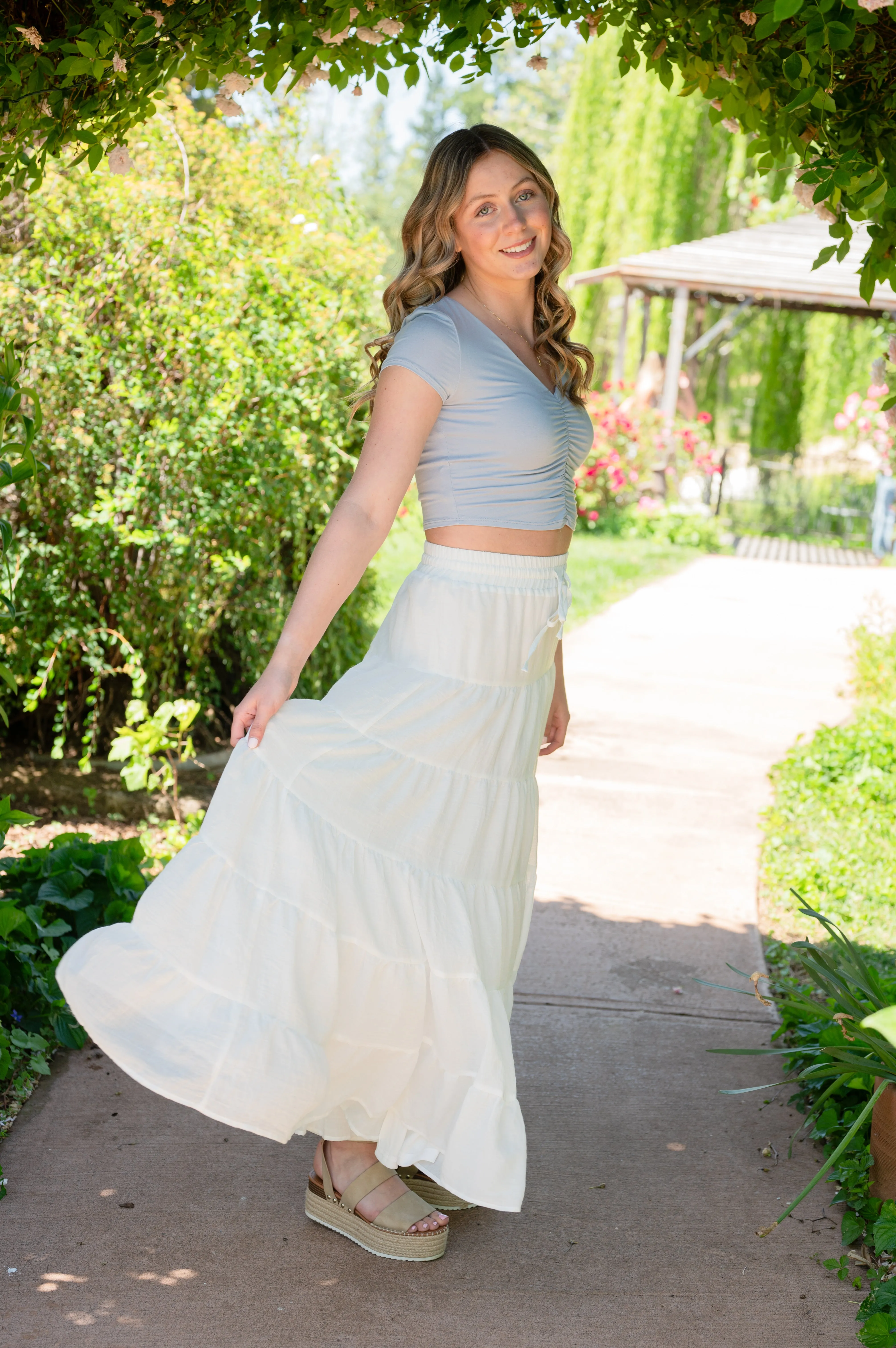 Coastal Tiered Maxi Skirt