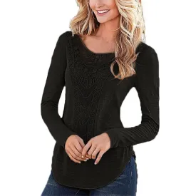 Crocheted Openwork T-Shirt
