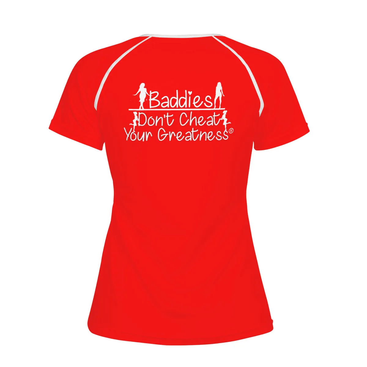 DCYG 24SX Baddies White Logo & Red Women's All-Over Print T shirt