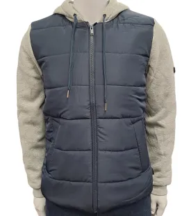 Diesel Terry Full Zip Hooded Hybrid Jacket - Navy