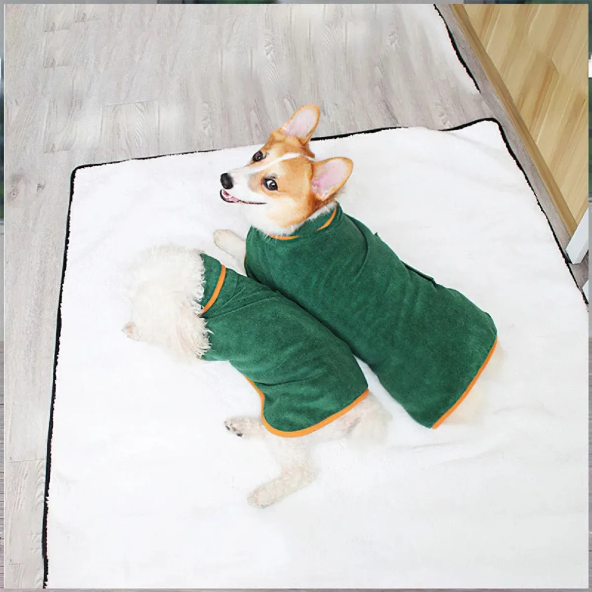 Dog Bathrobe Absorbent Pet Quick Drying Towel