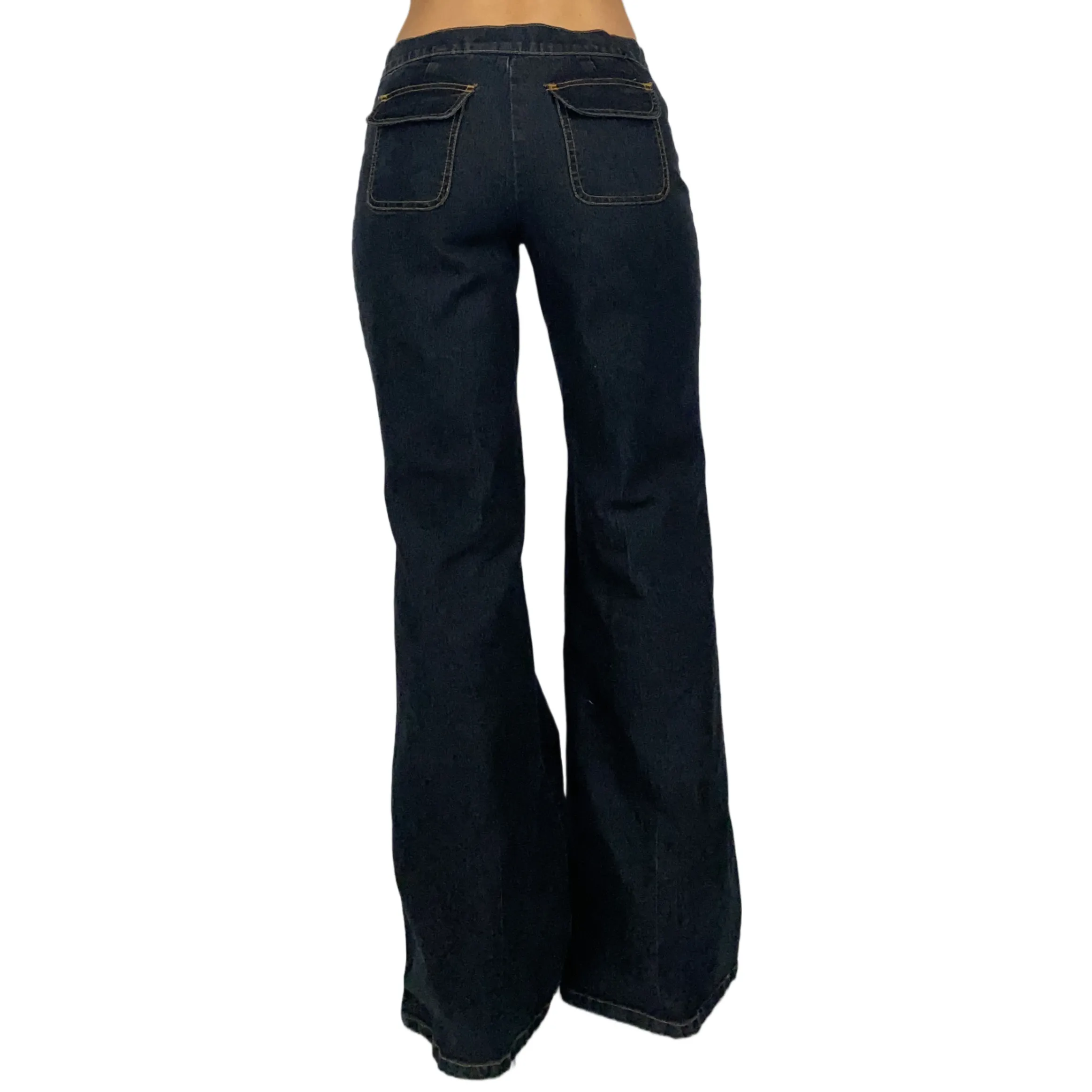 Double Zip Flare Jeans (XS)