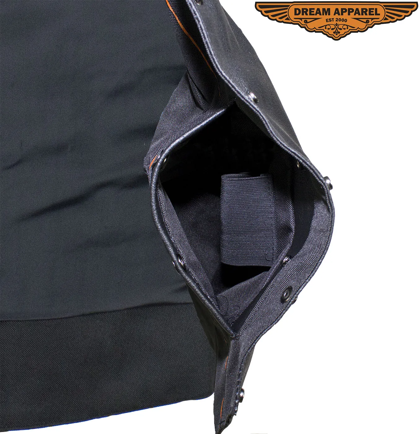 Dream Apparel Women's Black Concealed Pocket Vest with Side Laces
