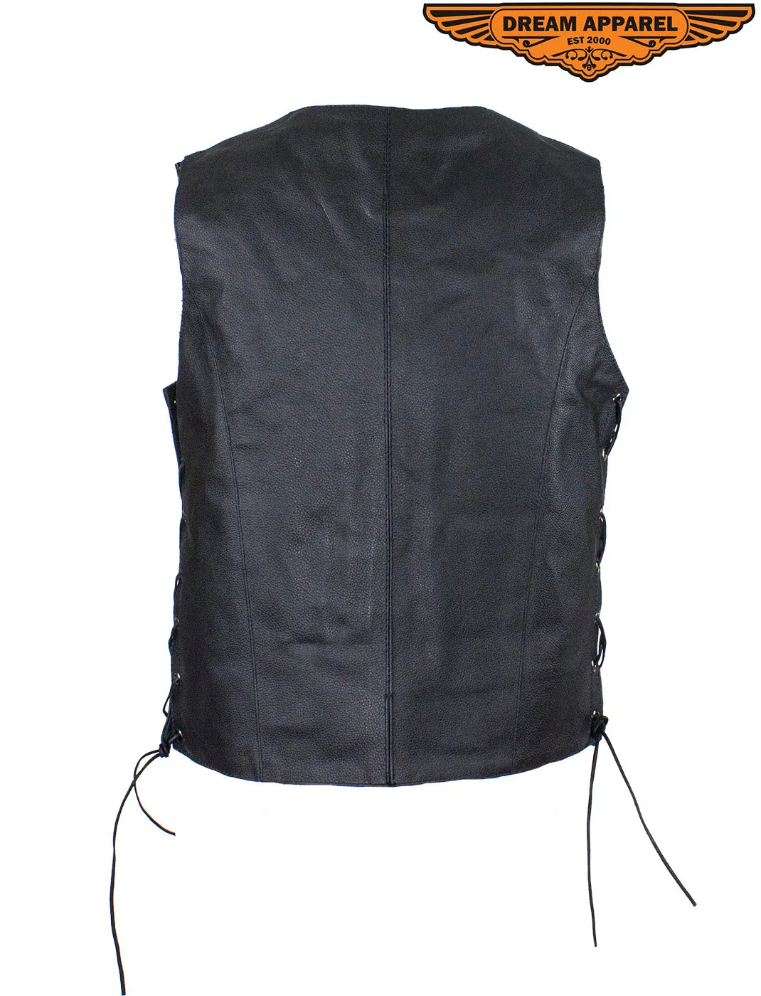 Dream Apparel Women's Black Concealed Pocket Vest with Side Laces