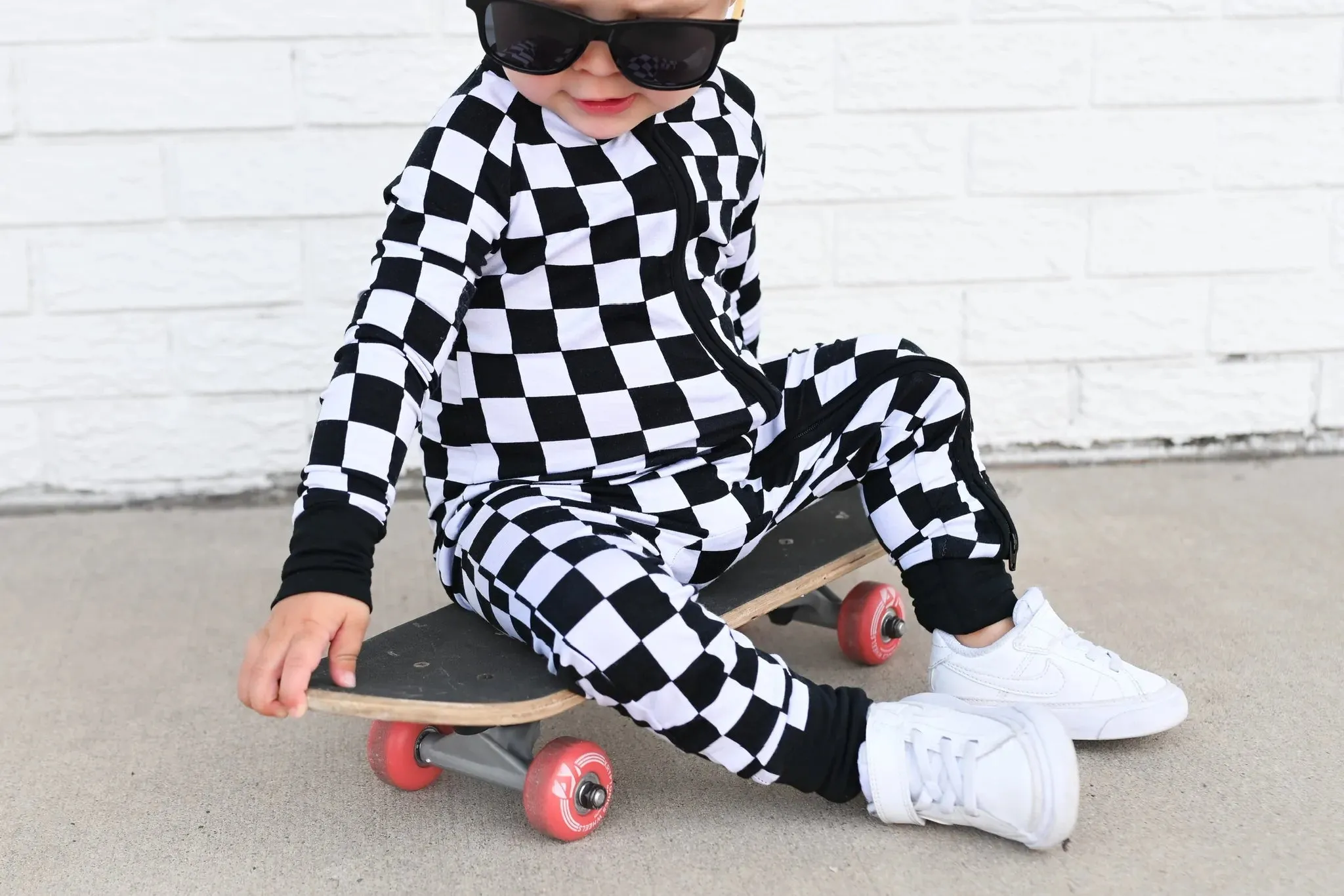 Dream Big Little Co. Dream Romper - Oreo Checkers