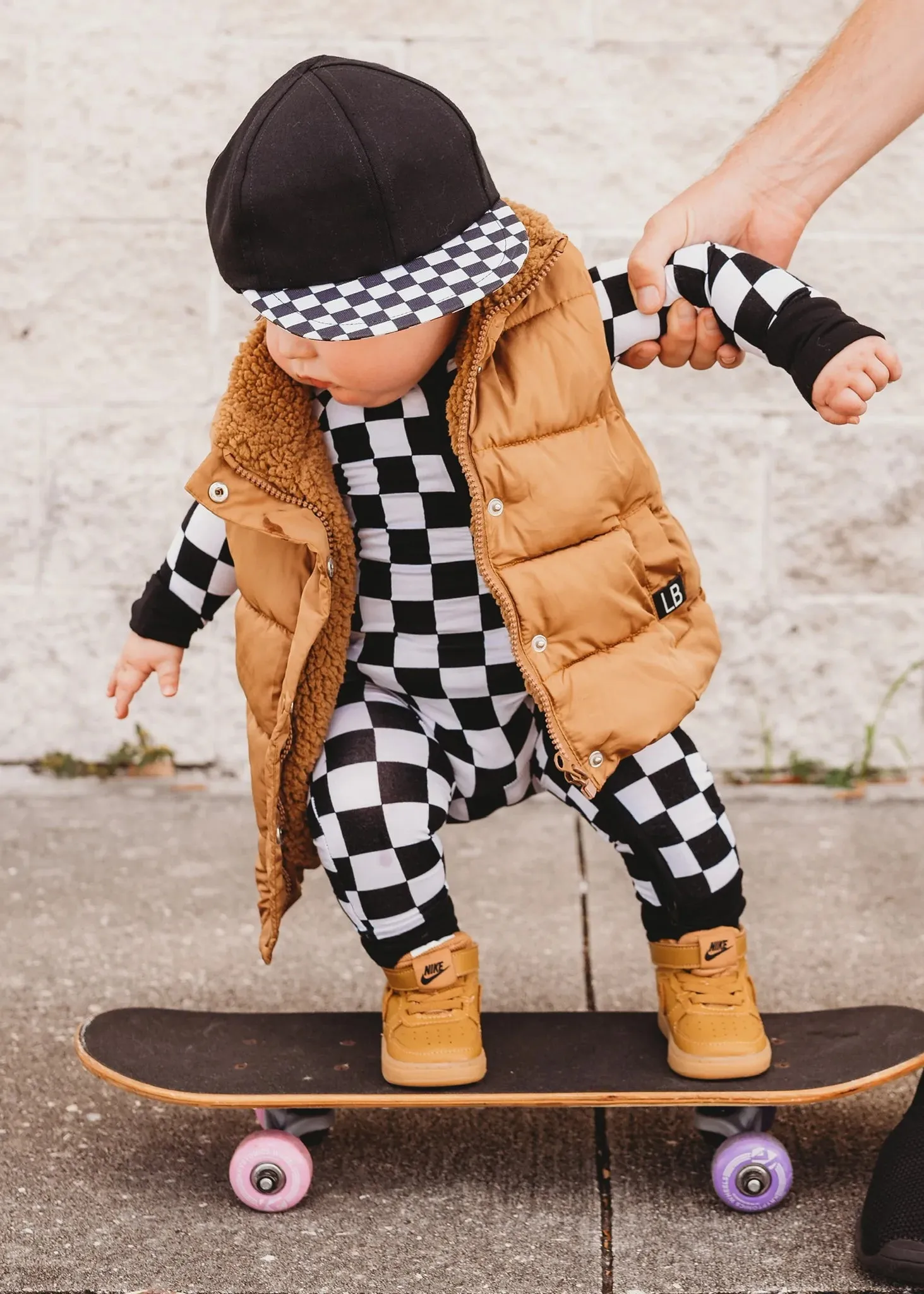 Dream Big Little Co. Dream Romper - Oreo Checkers