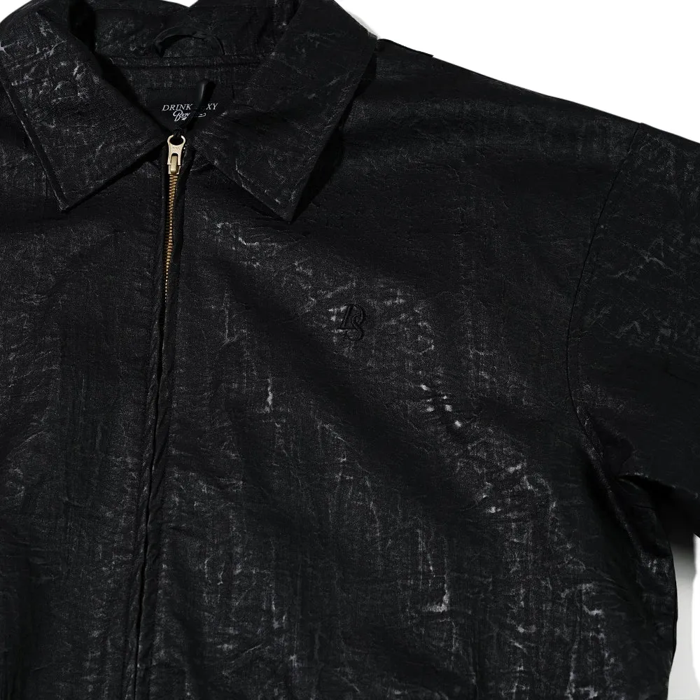 DSXBS LOGO LEATHER JACKET BLACK