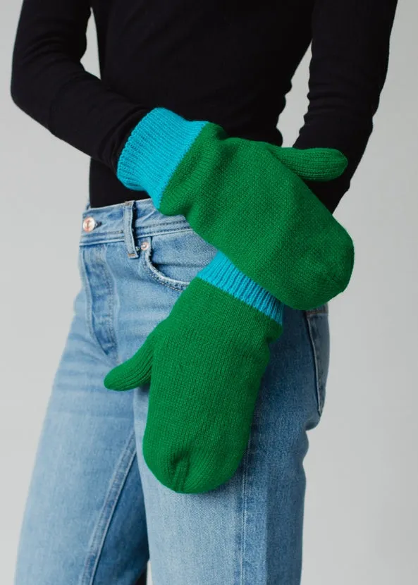 Duo Tone Knit Mittens