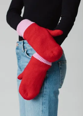 Duo Tone Knit Mittens