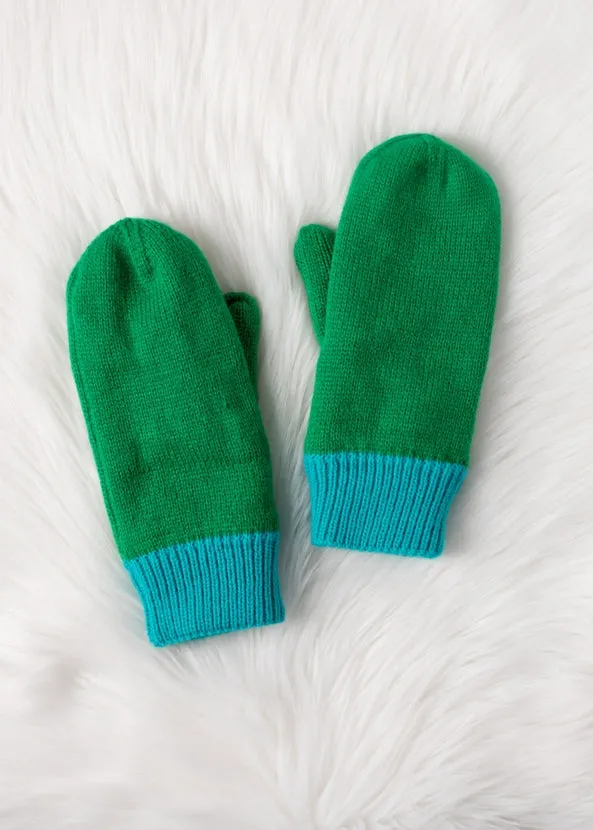 Duo Tone Knit Mittens
