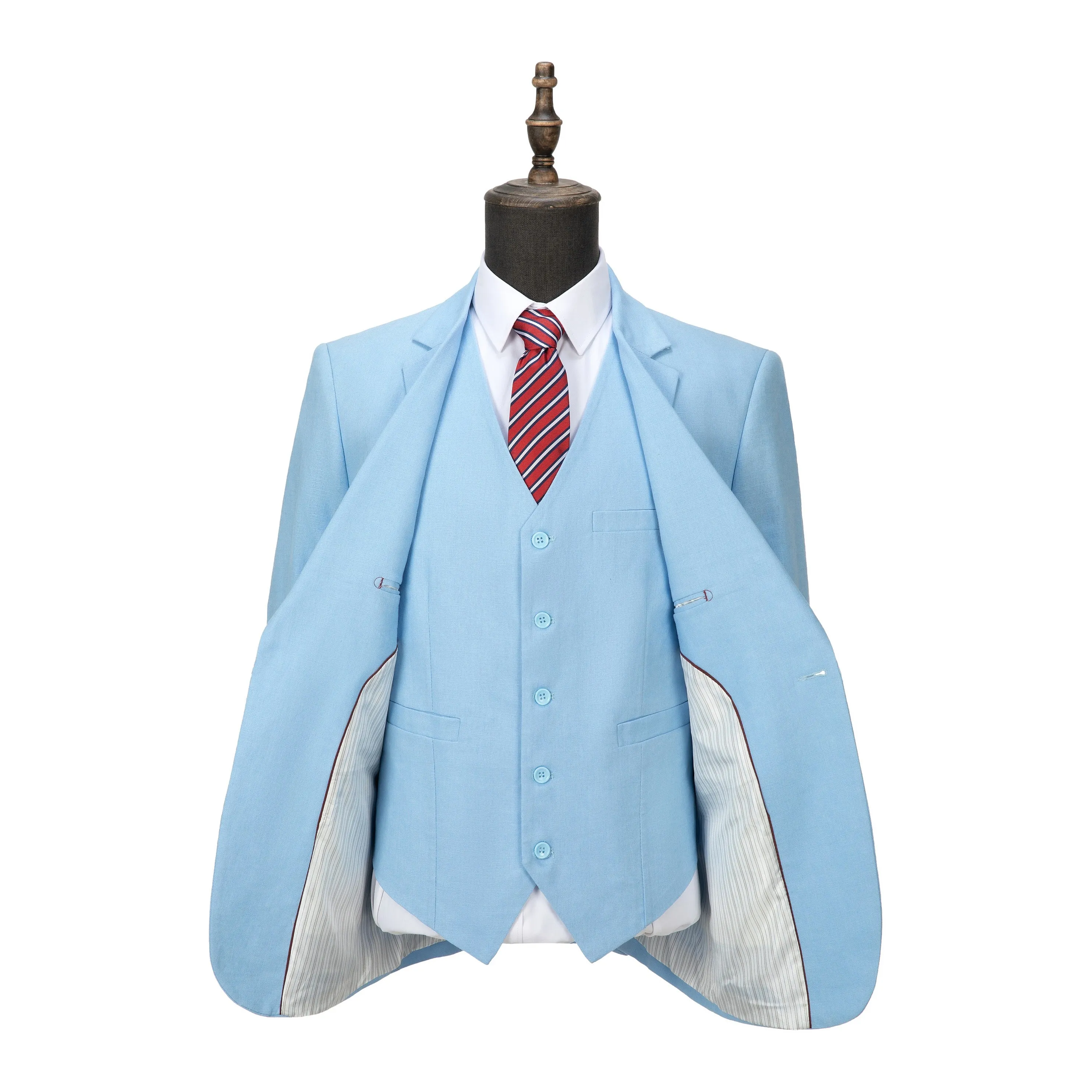 Fashion 3 Pieces Mens Suit Flat Notch Lapel Tuxedos (Blazer vest Pants)