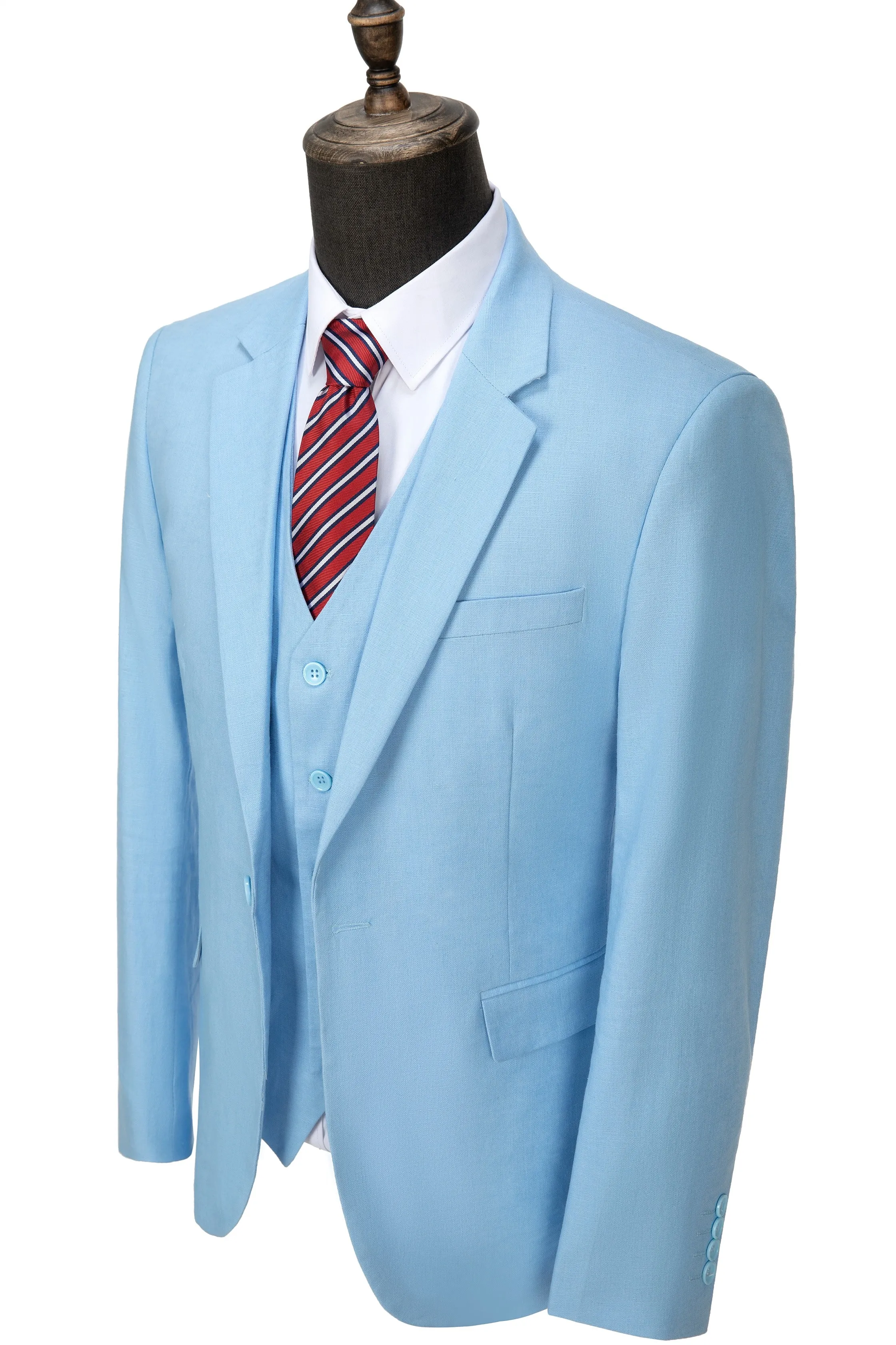 Fashion 3 Pieces Mens Suit Flat Notch Lapel Tuxedos (Blazer vest Pants)