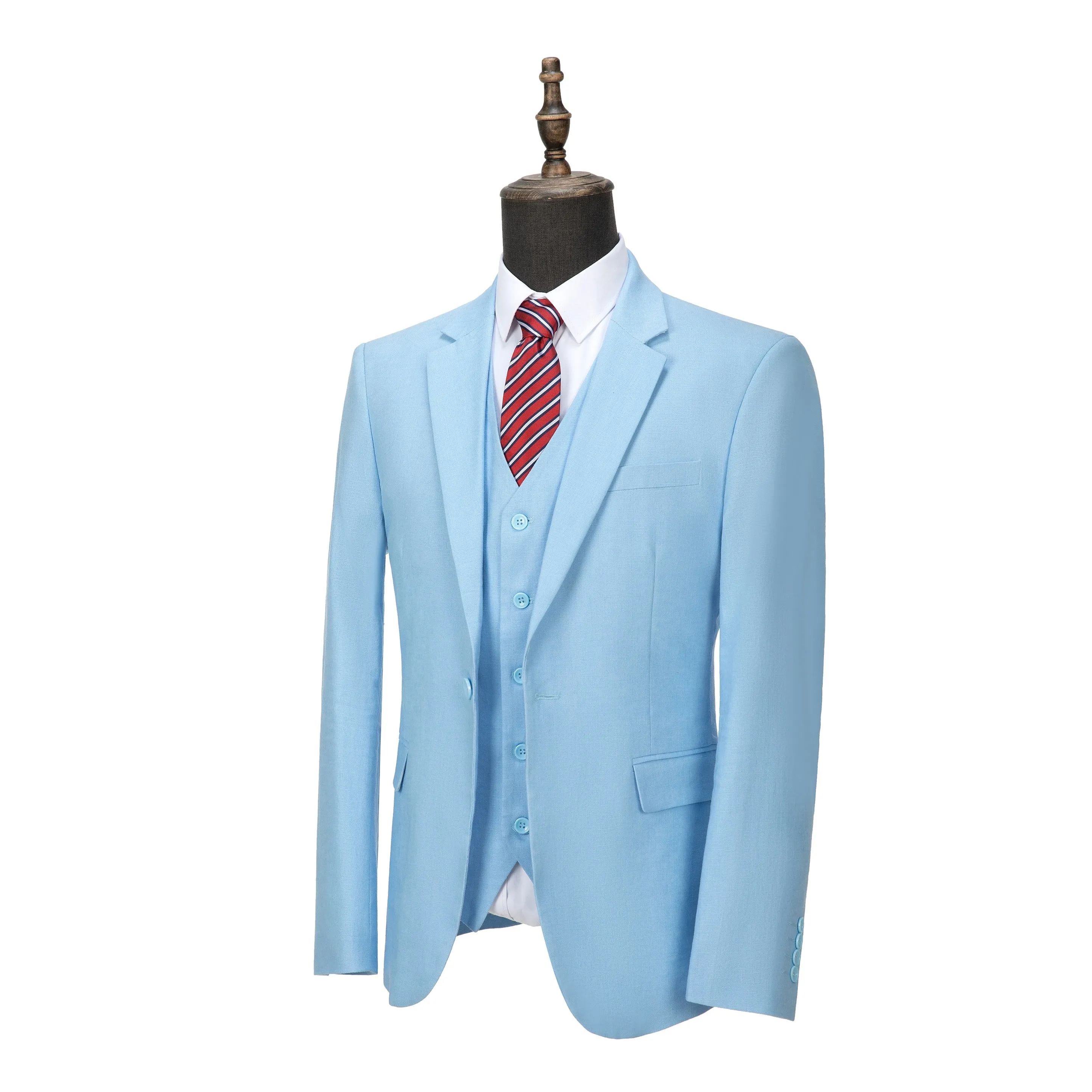 Fashion 3 Pieces Mens Suit Flat Notch Lapel Tuxedos (Blazer vest Pants)
